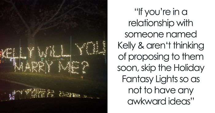 Guy Publicly Proposes To “Kelly” Using Christmas Lights, The Internet Encourages People With GFs Named Kelly To Do The Same