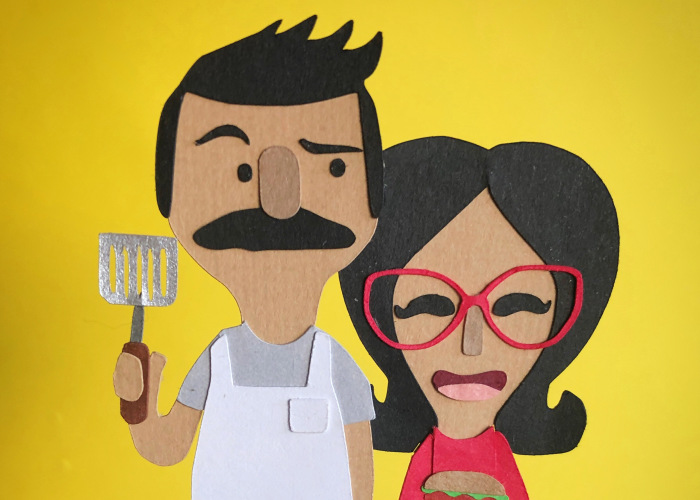 I Made A Huge Paper Art Scene Of The Characters From Bob’s Burgers