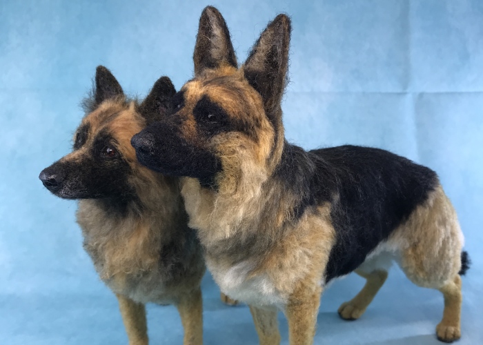 I Needle Felt German Shepherds From Wool