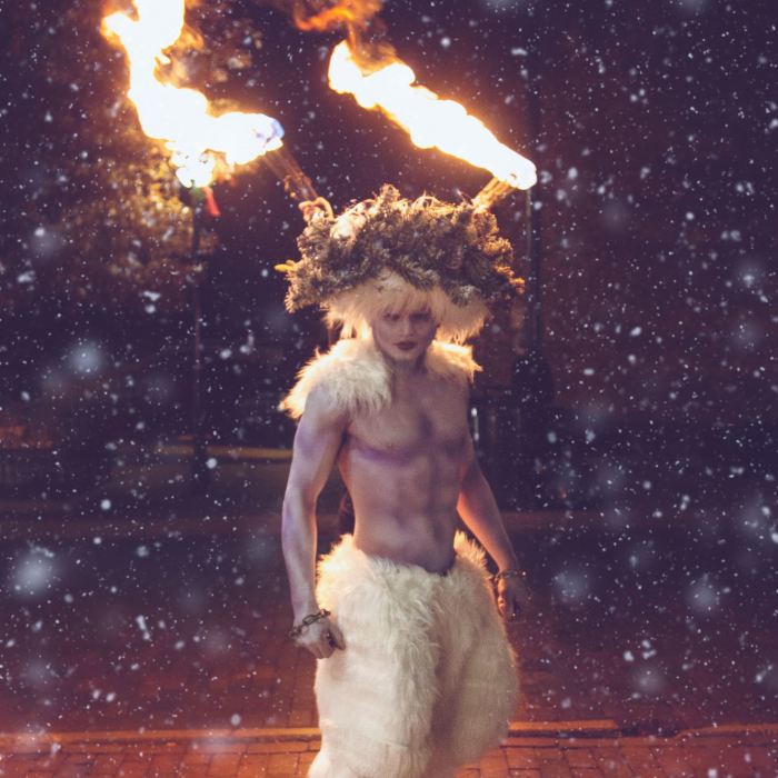 We Recreate My Krampus’ Painting For An Alternative To Photoshoots With Santa