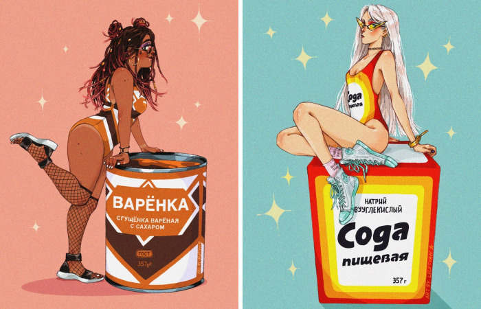 This Illustrator Turned Famous Products In Russia Into Girls