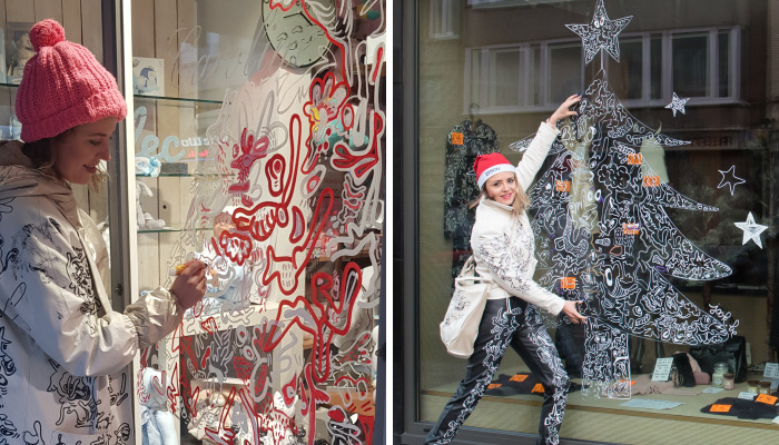 I Decorated My Hometown For Christmas With My Doodles