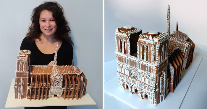 I Made A Gingerbread House Of Notre Dame De Paris For This Christmas