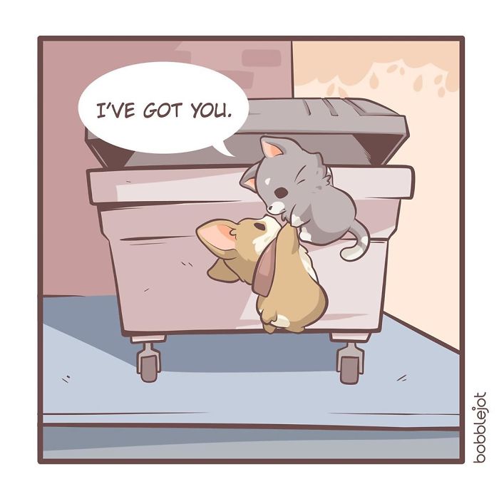 A Comic About An Unwanted Corgi And A Lonely Kitten Becoming Friends Is Warming People's Hearts A Comic About An Unwanted Corgi And A Lonely Kitten Becoming Friends Is Warming People's Hearts