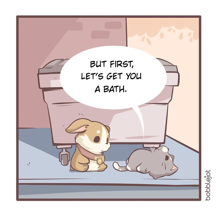 A Comic About An Unwanted Corgi And A Lonely Kitten Becoming Friends Is Warming People's Hearts