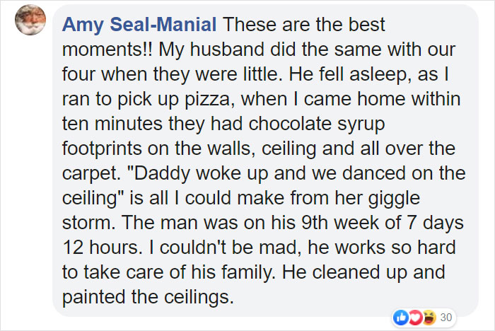 Dad Watches Kids & Lets Mom Go Shopping, Mom Returns To Him Sleeping While His Kids Draw Him “Posing” Dad Watches Kids & Lets Mom Go Shopping, Mom Returns To Him Sleeping While His Kids Draw Him “Posing”