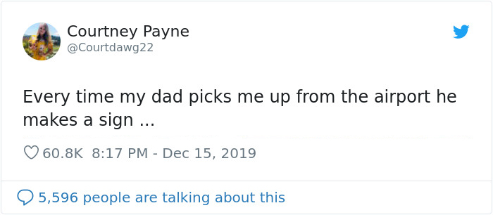 This Dad Makes Hilarious Signs And Costumes Each Time He Goes To Pick His Daughter Up From The Airport