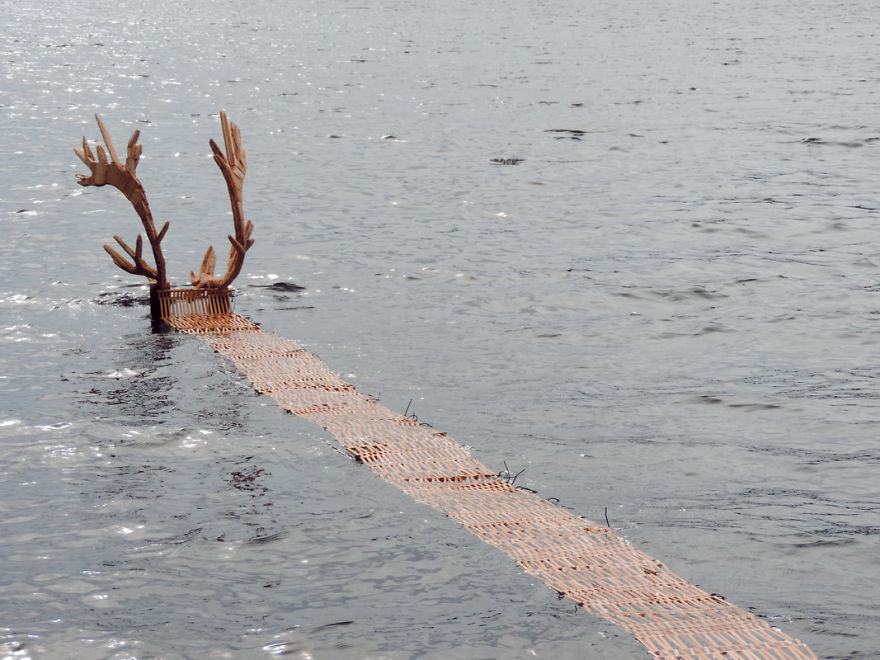 In The Distance A Great Black Caribou Passed