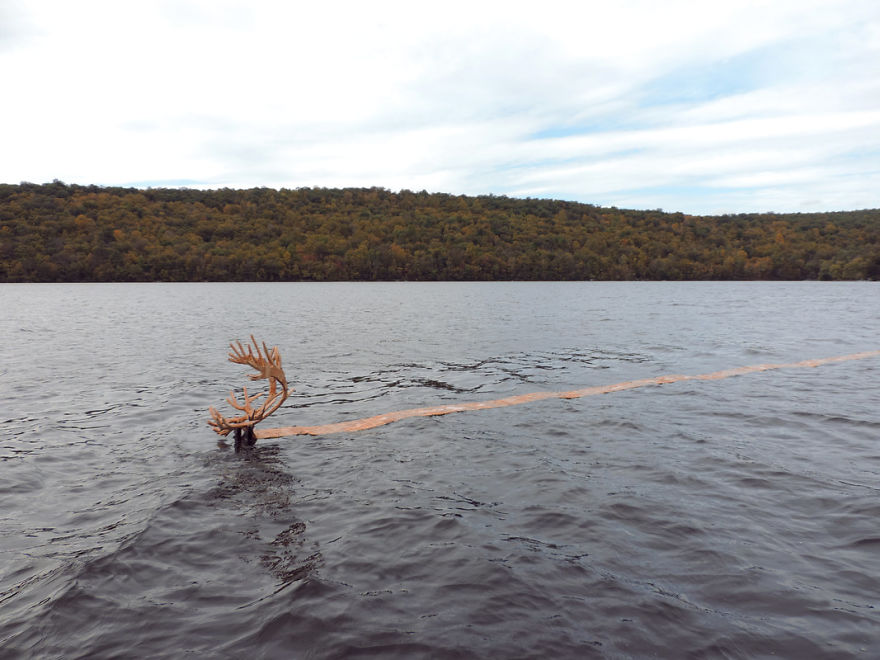 In The Distance A Great Black Caribou Passed