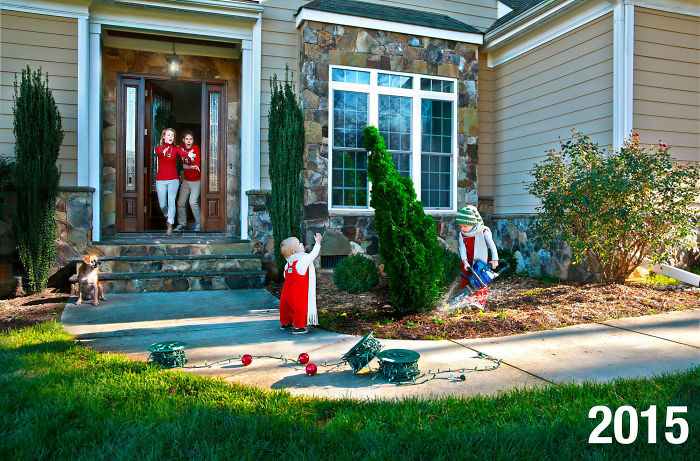 This Family Started Doing 'Real Life' Christmas Cards 6 Years Ago And They Get Crazier As The Kids Grow Up