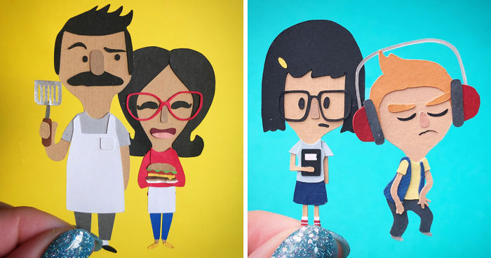 I Made A Huge Paper Art Scene Of The Characters From Bob’s Burgers
