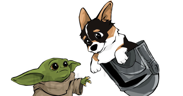 I Draw Baby Yoda And Puppies