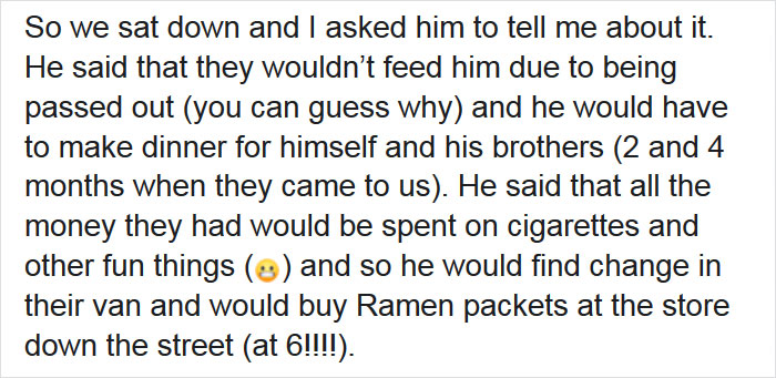 'He Said He Didn't Know How To Boil Water': Foster Parent Shares What It's Like To Raise Children From Hard Backgrounds 'He Said He Didn't Know How To Boil Water': Foster Parent Shares What It's Like To Raise Children From Hard Backgrounds
