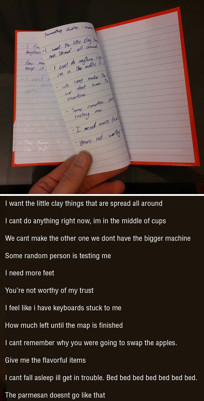 Girlfriend Sleep-Talks A Lot. I Write Down The Best Ones When I Can