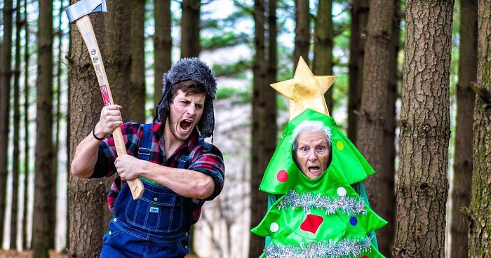 93-Year-Old Grandma & Her Grandson Dress-Up In Ridiculous Outfits, And People Love It (30 Pics)