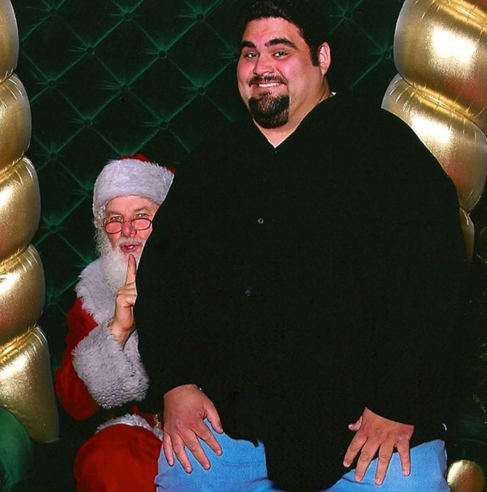 Santa Let Me Sit On His Lap. All 450lbs Of Me