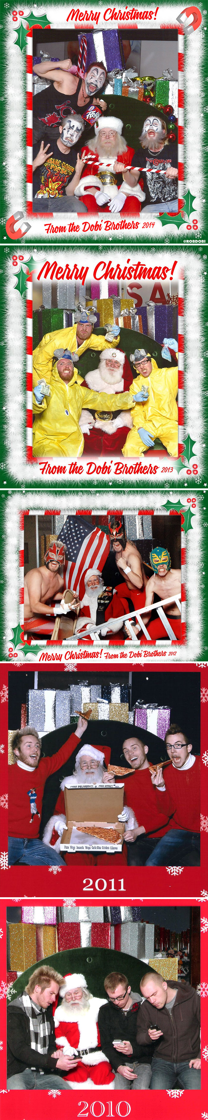 Past Five Years Of Mall Santa Photos With My Brothers