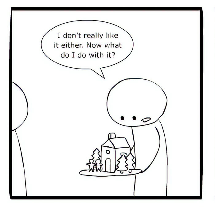 Artist Creates A Disturbing Comic Strip About Gingerbread Houses For Anyone Planning To Make Them