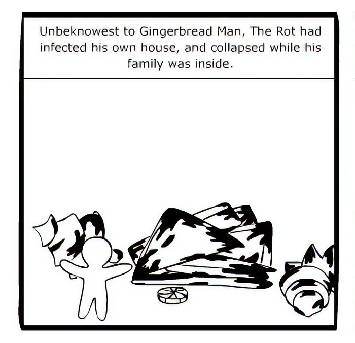 Artist Creates A Disturbing Comic Strip About Gingerbread Houses For Anyone Planning To Make Them