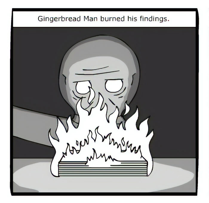 Artist Creates A Disturbing Comic Strip About Gingerbread Houses For Anyone Planning To Make Them Artist Creates A Disturbing Comic Strip About Gingerbread Houses For Anyone Planning To Make Them