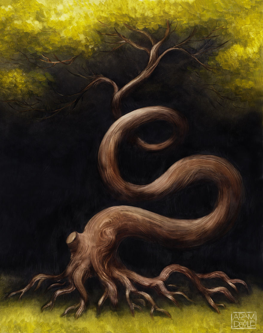 I Paint Night Fall Trees