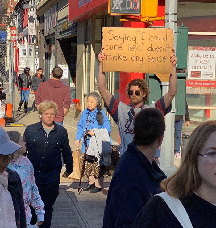 Saying "I Could Care Less" Doesn't Make Any Sense