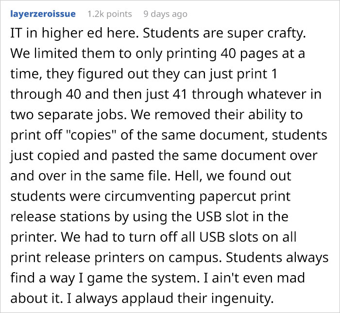 Students Print Blank Paper As A Workaround For A Ridiculous Uni Policy, The Internet Begins Sharing Their Own Workarounds