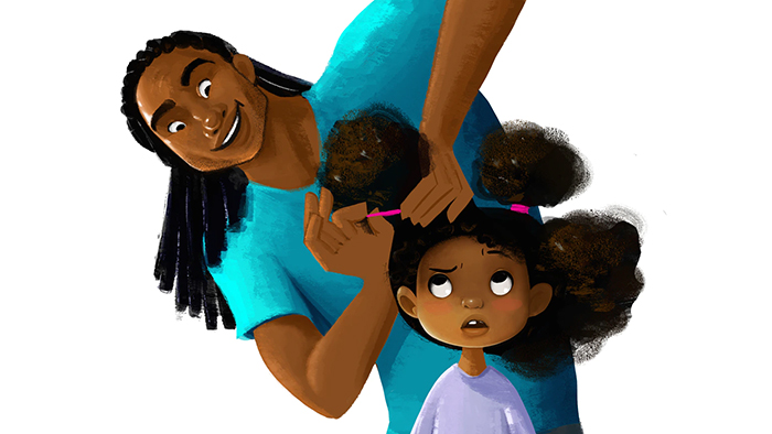 Former NFL Player Releases An Adorable Short Animation Showing African-American Dad Learning To Style His Daughter's Hair For The First Time Former NFL Player Releases An Adorable Short Animation Showing African-American Dad Learning To Style His Daughter's Hair For The First Time