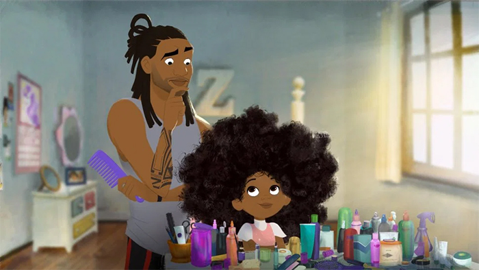 Former NFL Player Releases An Adorable Short Animation Showing African-American Dad Learning To Style His Daughter's Hair For The First Time Former NFL Player Releases An Adorable Short Animation Showing African-American Dad Learning To Style His Daughter's Hair For The First Time