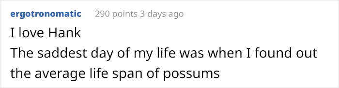 Woman Lets An Elderly Possum Stay In Her Garage, Her Nephew Posts Pic Online And It Goes Viral Woman Lets An Elderly Possum Stay In Her Garage, Her Nephew Posts Pic Online And It Goes Viral