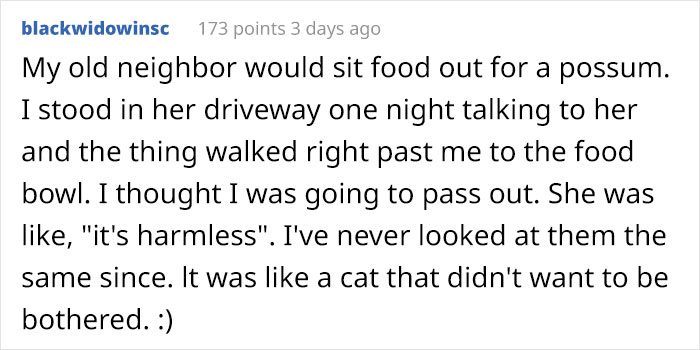 Woman Lets An Elderly Possum Stay In Her Garage, Her Nephew Posts Pic Online And It Goes Viral Woman Lets An Elderly Possum Stay In Her Garage, Her Nephew Posts Pic Online And It Goes Viral