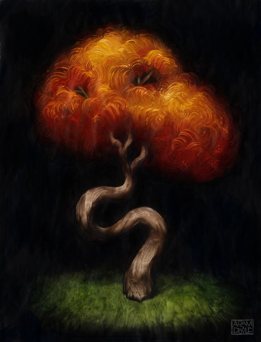 I Paint Night Fall Trees