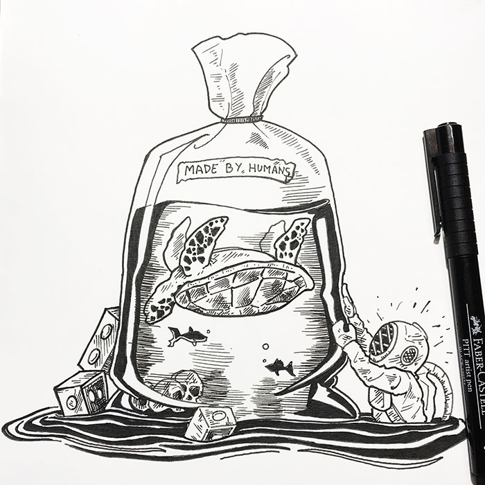 I Illustrate The Damage Caused By Plastic Pollution (31 Pics)