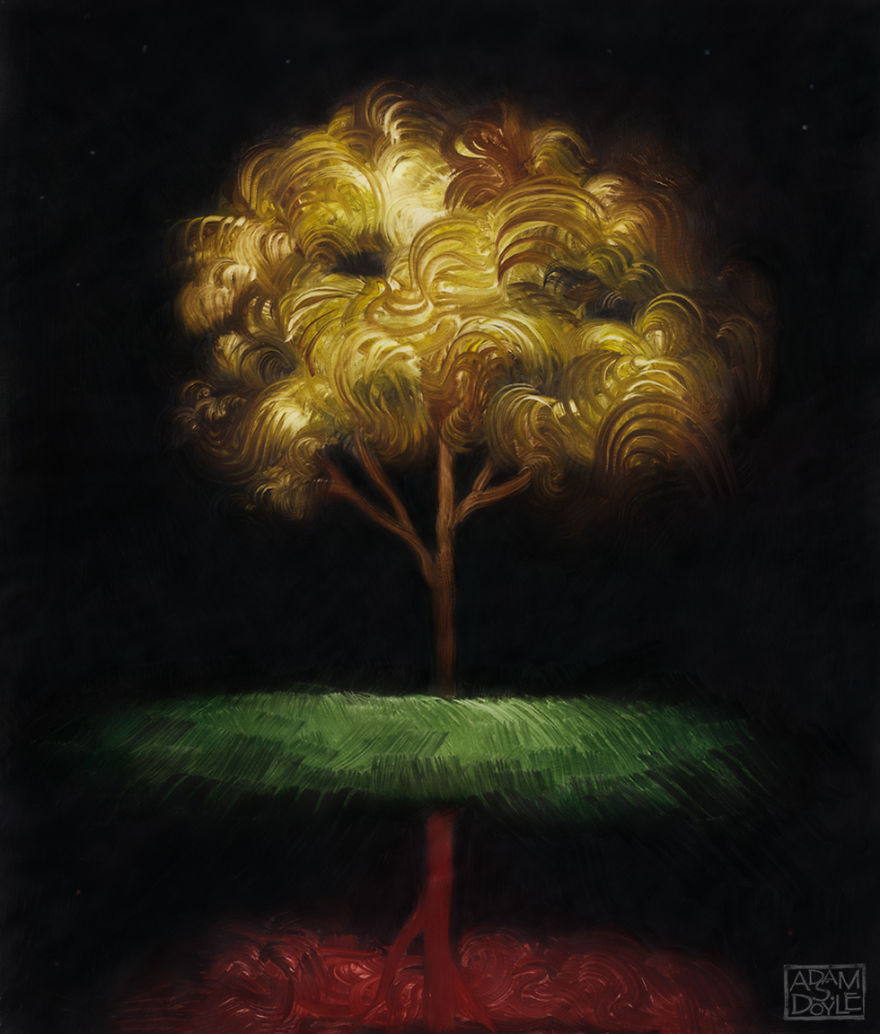 I Paint Night Fall Trees I Paint Night Fall Trees