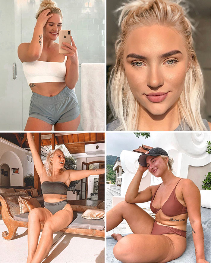 She Posts Both Traditionally “Flattering” And “Unflattering” Pictures To Show People That Everyone Has Both Moments (She Also Shows Her Pores *gasp*)