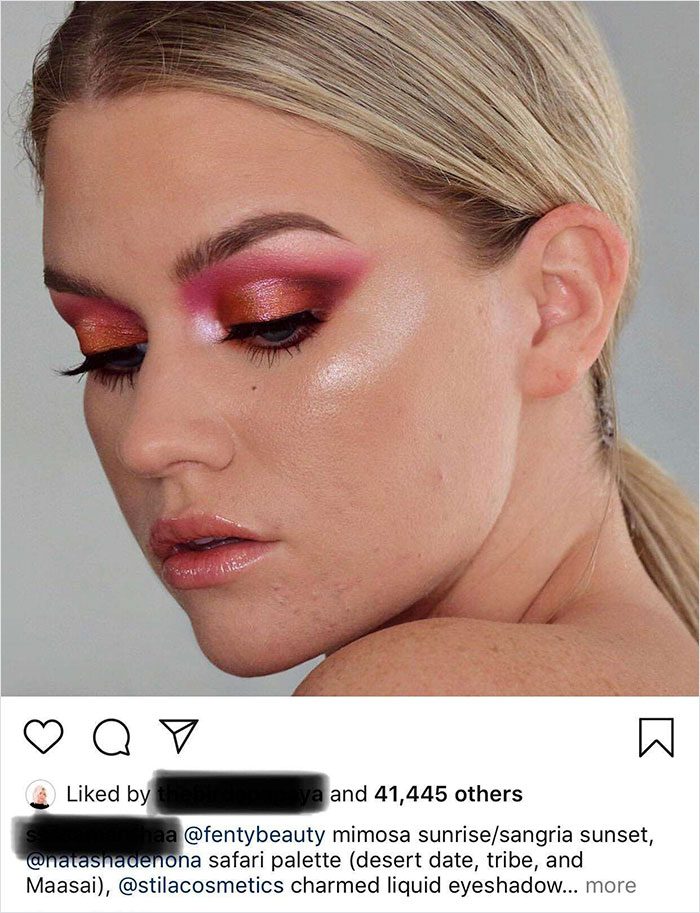 Beautiful, Realistic, And Amazing Makeup Talent. It Is So Nice To See Pores And Small Defects.