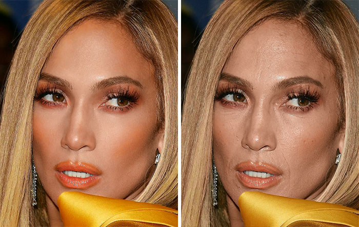 Makeup Artist's Instagram Pic Compared With The Original. Subtle But Powerful Fakery