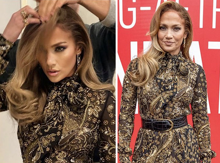 Big Difference Between The Photos Of Her At The Event And The One On Her Instagram...