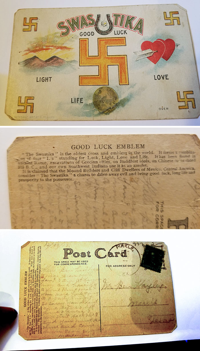 Interesting Find At A Thrift/Antique Store: Swastika Post Card