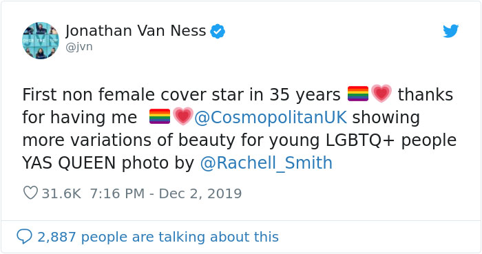 Cosmopolitan UK Features The First Non-Female Model On Their Cover In 35 Years