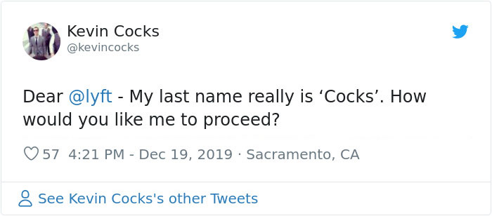 People With 'Offensive' Real Names Get Messages From Lyft Saying They Break 'Guidelines' People With 'Offensive' Real Names Get Messages From Lyft Saying They Break 'Guidelines'
