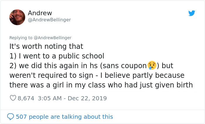 People Are Ridiculing Sex Ed In The USA After One Person Shares How He Had To Sign A Virginity Card That Was Also A Pizza Coupon