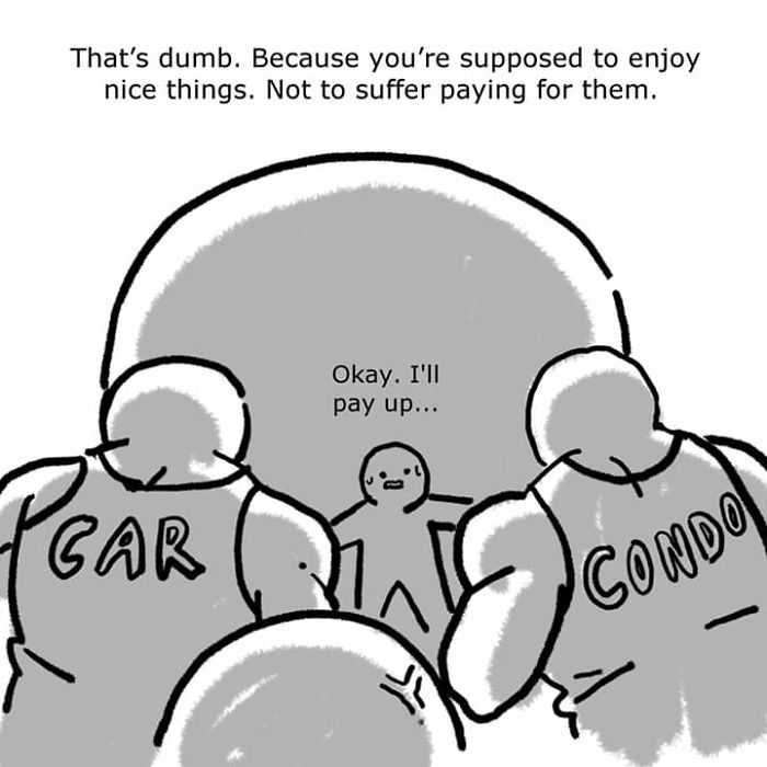 Artist Illustrates How Downsizing Can Lead To A Happier Life, And His Comic Goes Viral