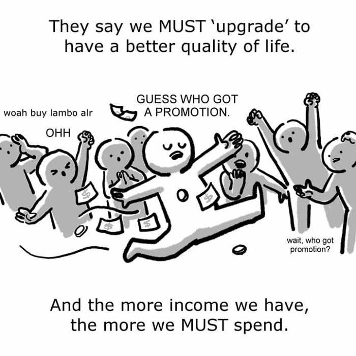 Artist Illustrates How Downsizing Can Lead To A Happier Life, And His Comic Goes Viral