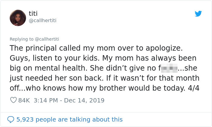Principal Gets Mad At Mother Who Pulled Her Depressed Son From School, Apologizes When They See The Results Principal Gets Mad At Mother Who Pulled Her Depressed Son From School, Apologizes When They See The Results