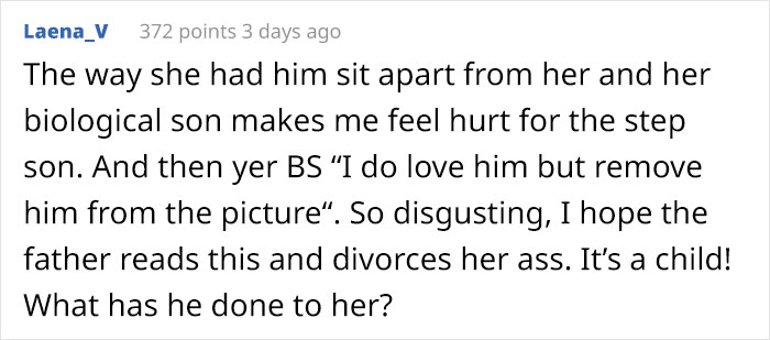 People Shame Mom For Asking Her Stepson To Be Photoshopped Out Of Family Pics, She Responds To Backlash People Shame Mom For Asking Her Stepson To Be Photoshopped Out Of Family Pics, She Responds To Backlash