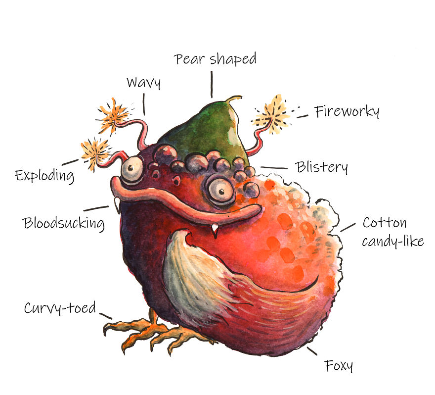 I Paint Monsters Based On Random Words