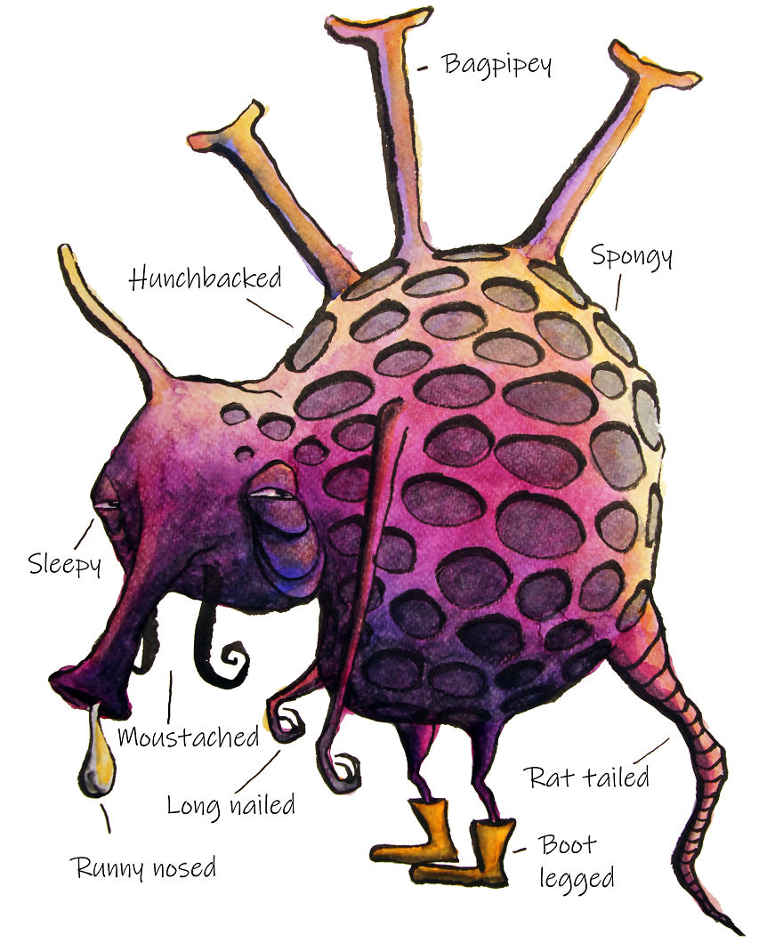 I Paint Monsters Based On Random Words