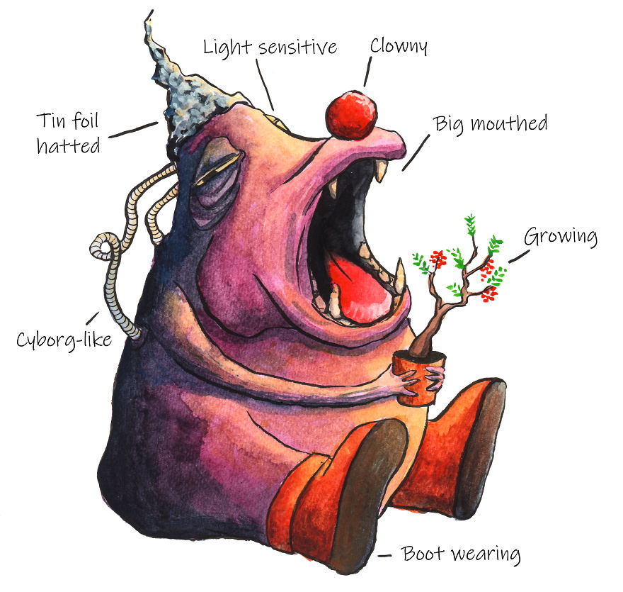 I Paint Monsters Based On Random Words