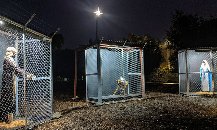 Church Sparks Heated Reactions By Putting Jesus, Mary, Joseph In Separate Cages, Separated By The Border Patrol